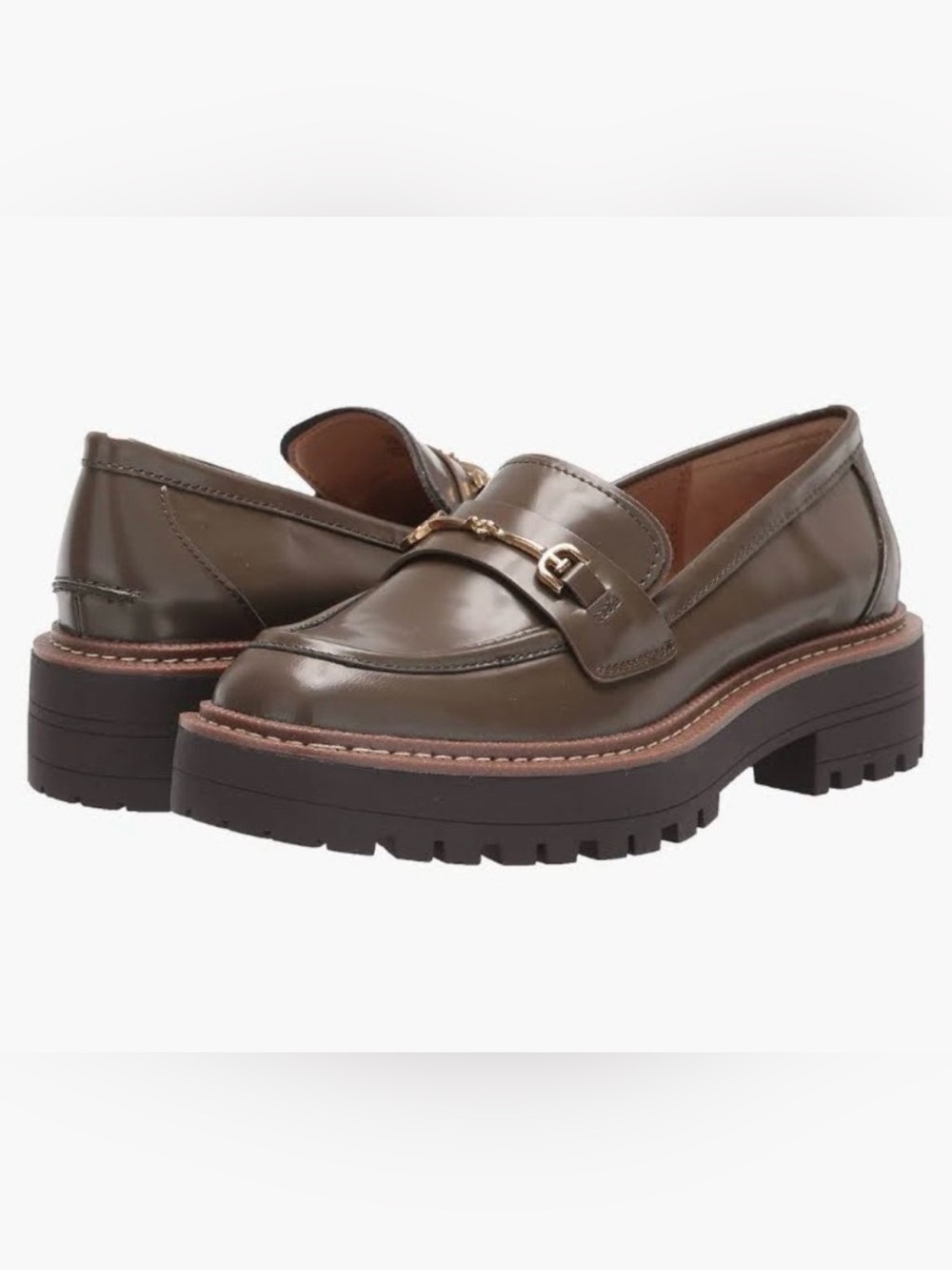 Sam Edelman Lars Lug Sole Loafer in Alpine Green size 9